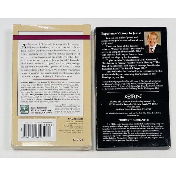 Lot 2 Christian Religious Audiobooks on Cassette Acts of Kindness Victory Jesus - Picture 3 of 3